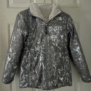 North Face Girls Reversible Mossbud Swirl Parka Coat Size 10 or Medium